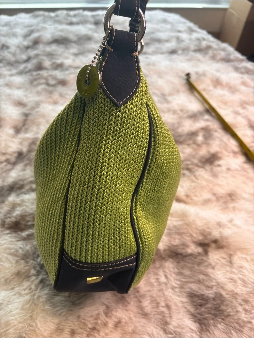 The Sak Green and Yellow Printed Interior Hobo